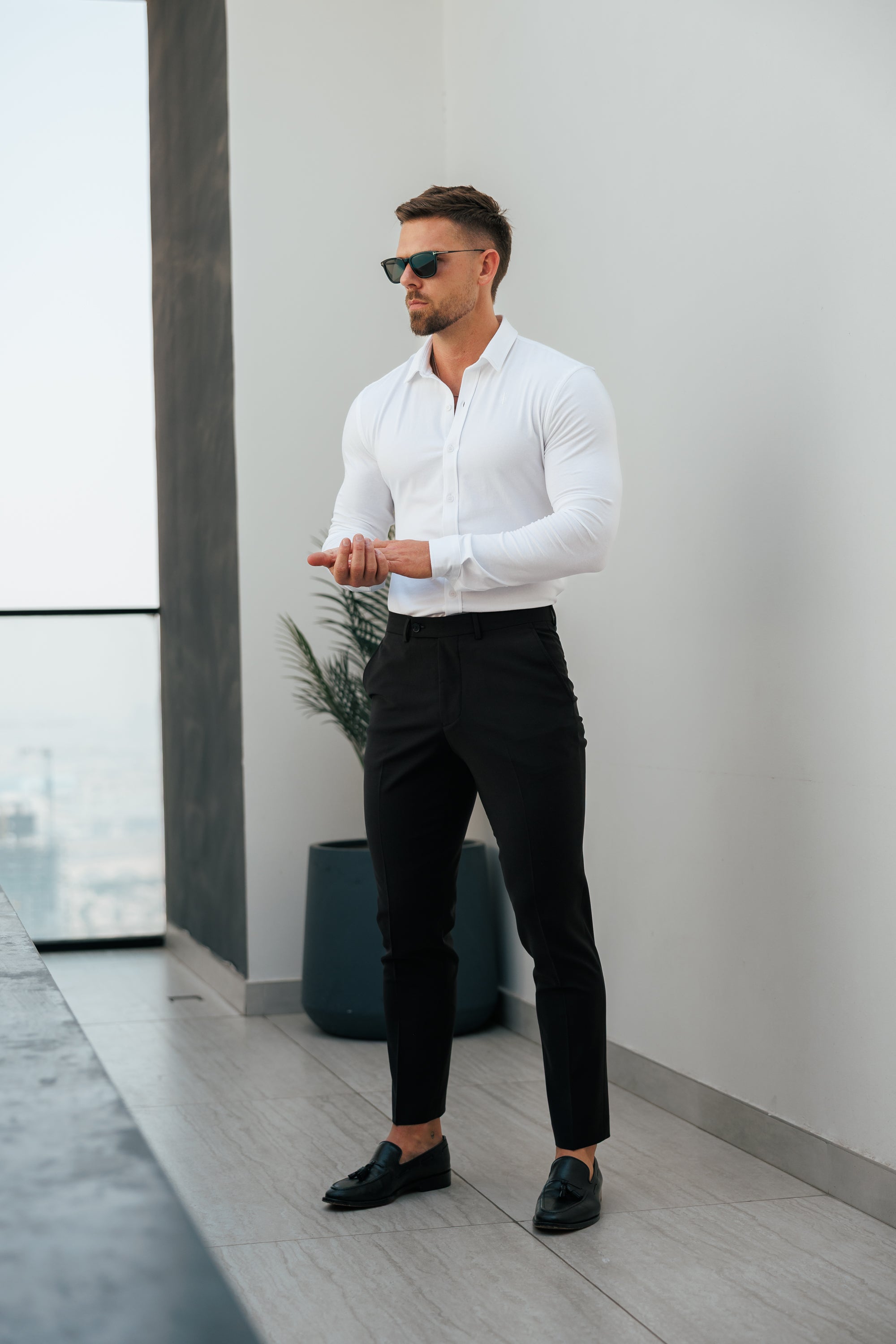 Father Sons Fitted White Long Sleeve Jersey - FSD001