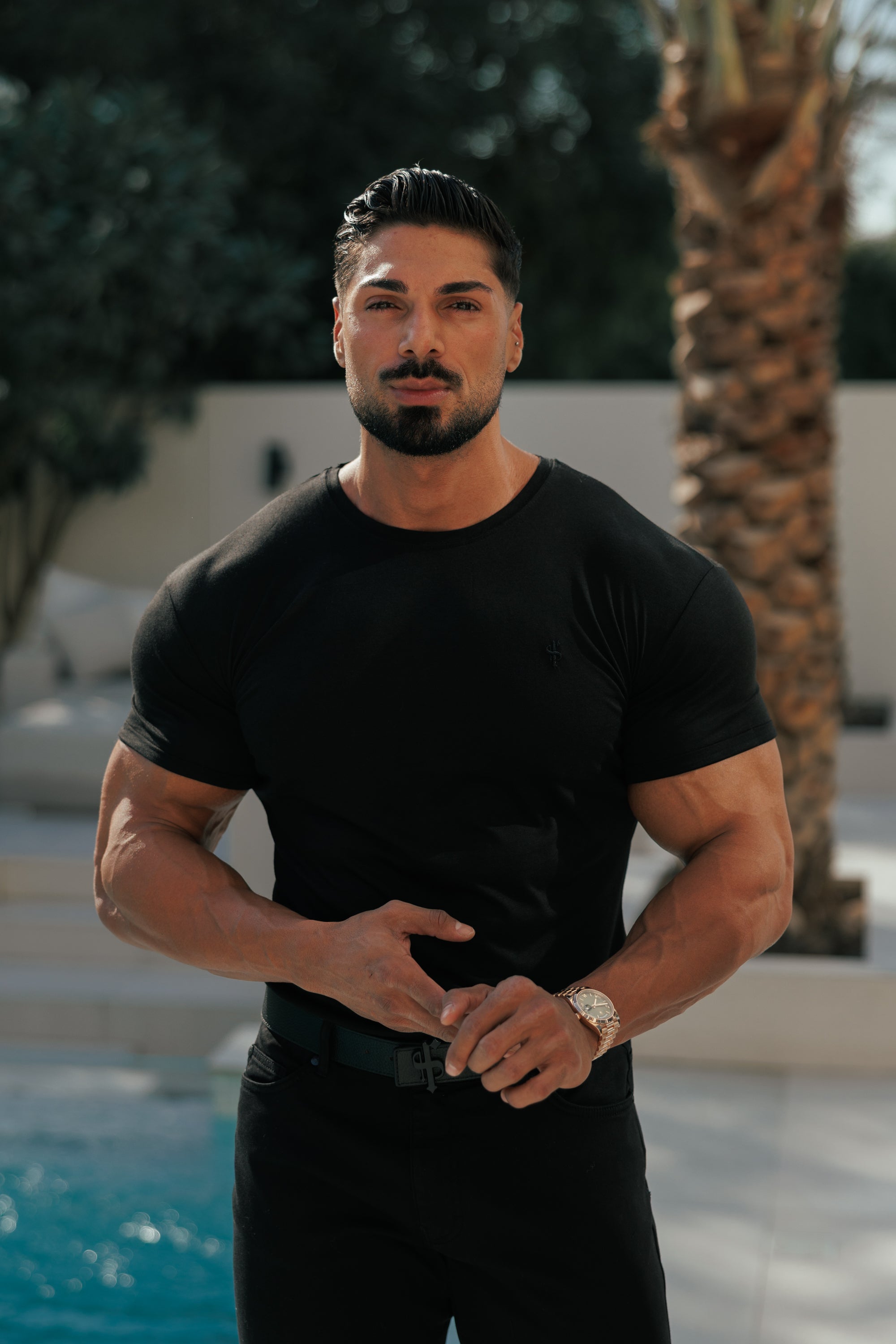 Father Sons Black Bamboo Crew T Shirt - FSH577