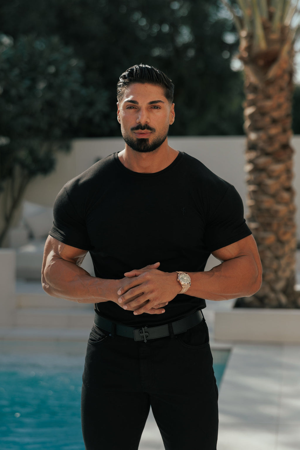 Father Sons Black Bamboo Crew T Shirt - FSH577