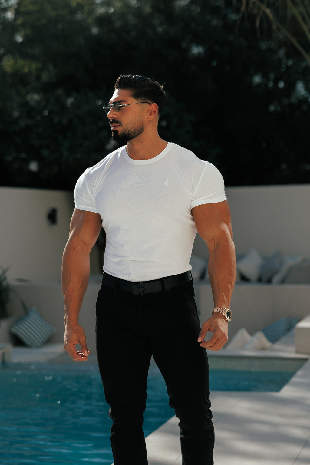 Father Sons White Bamboo Crew T Shirt - FSH576