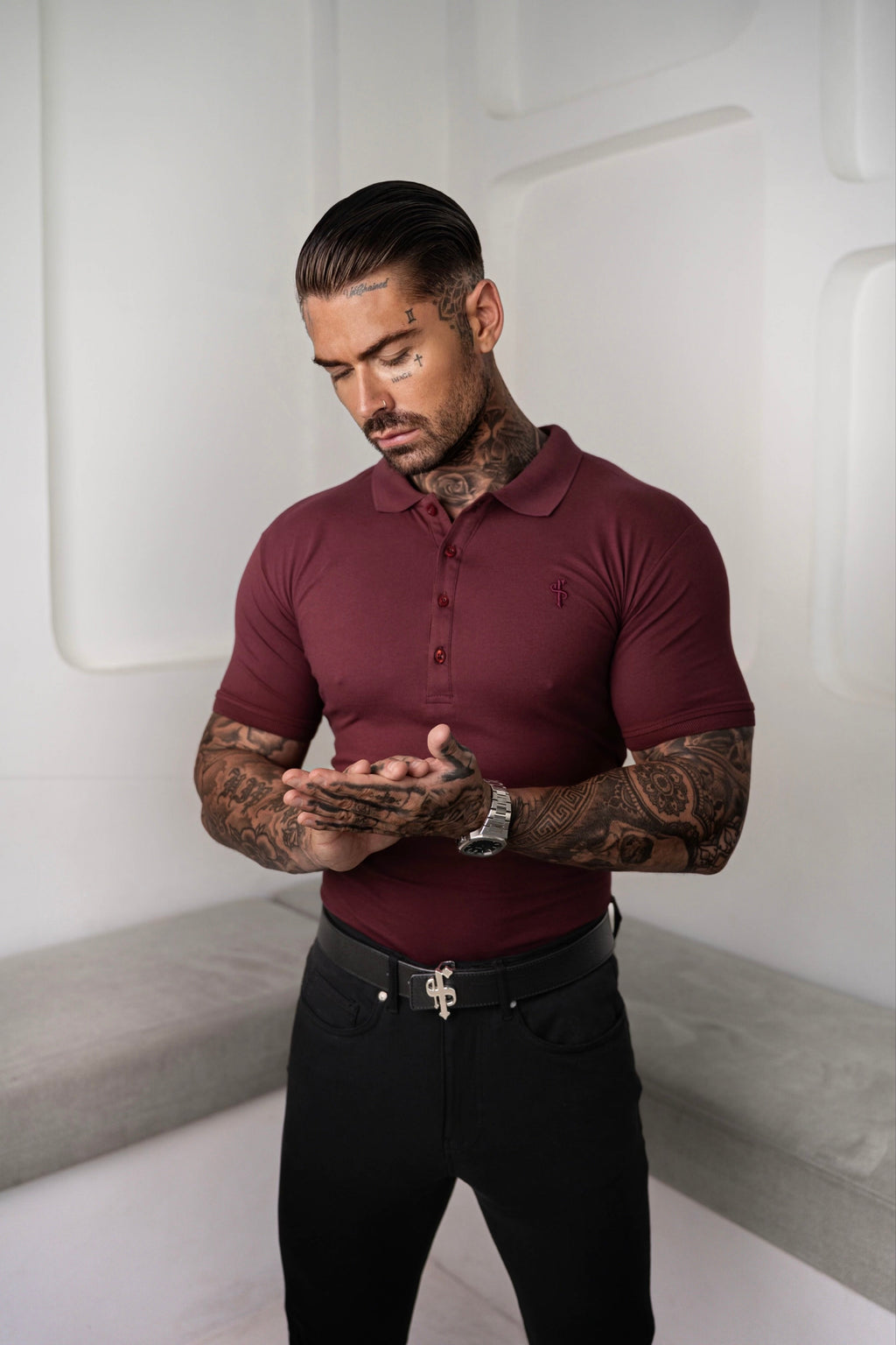 Father Sons Classic Burgundy Polo Shirt - FSH042