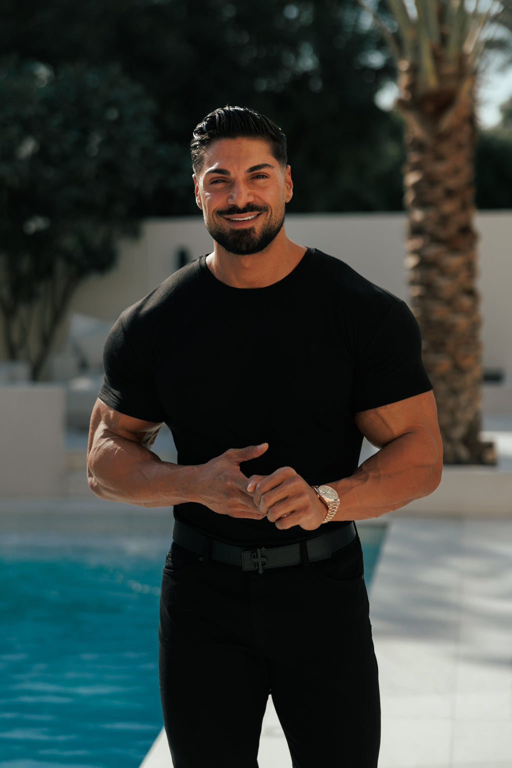 Father Sons Black Bamboo Crew T Shirt - FSH577