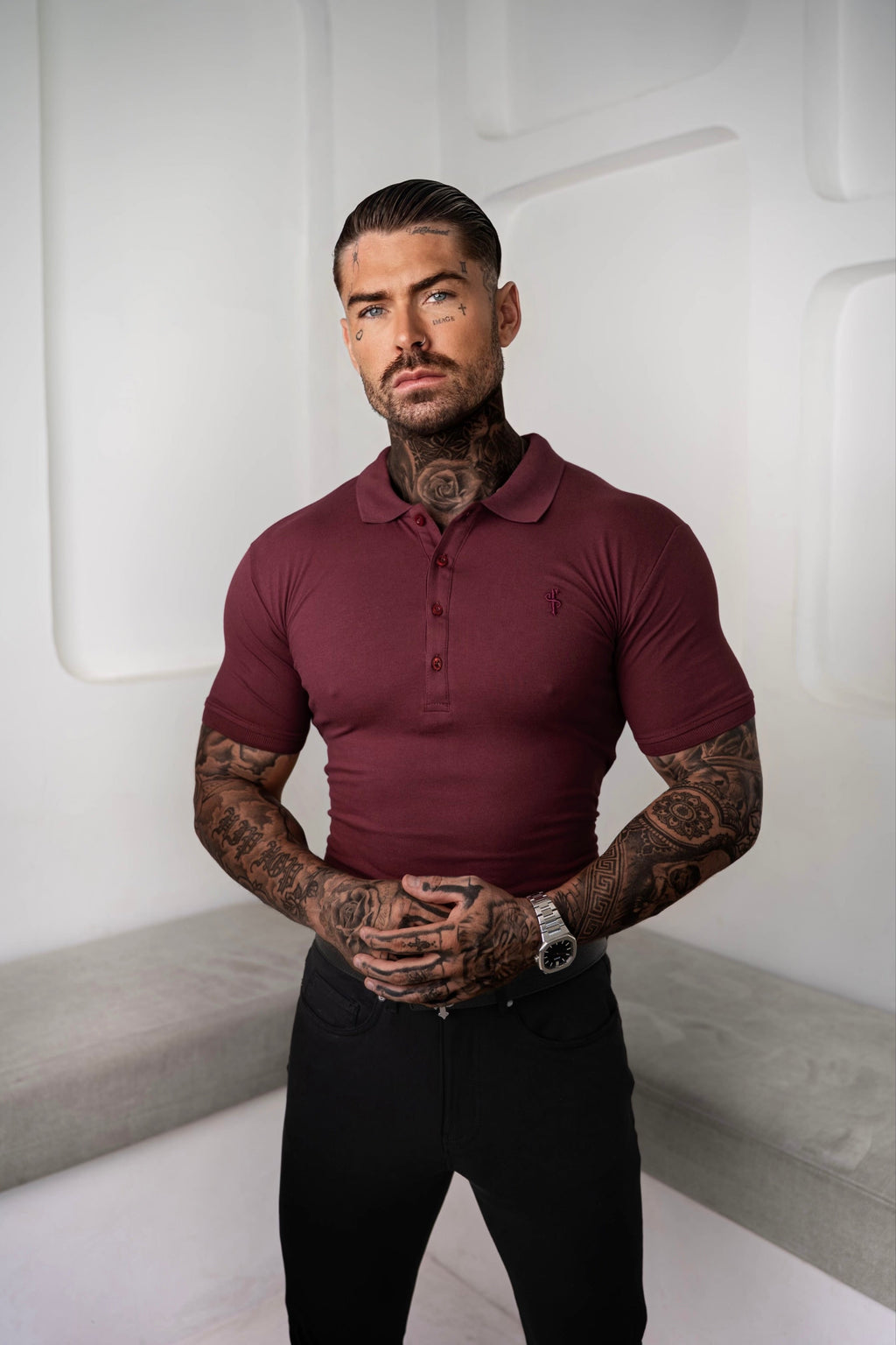 Father Sons Classic Burgundy Polo Shirt - FSH042