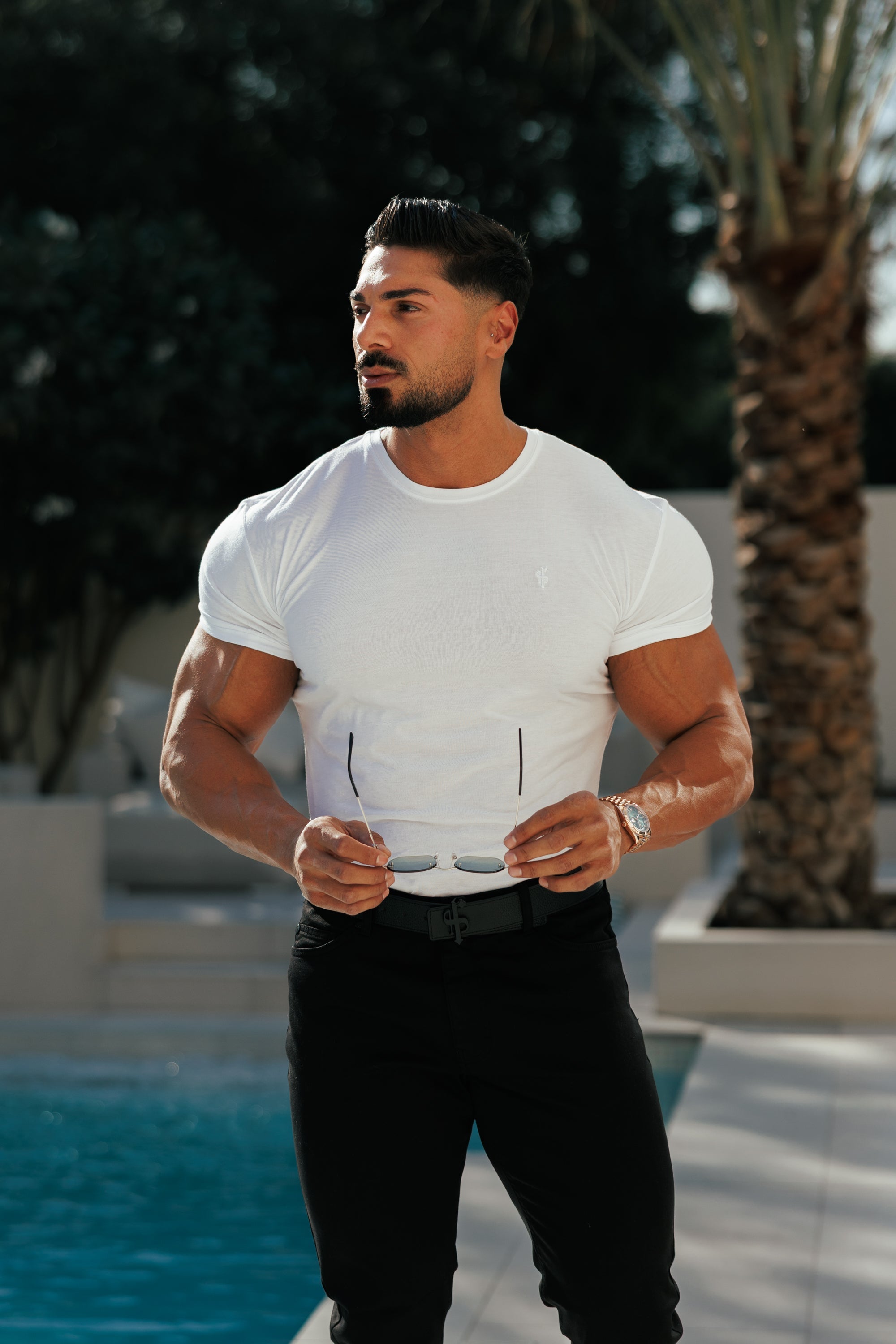 Father Sons White Bamboo Crew T Shirt - FSH576