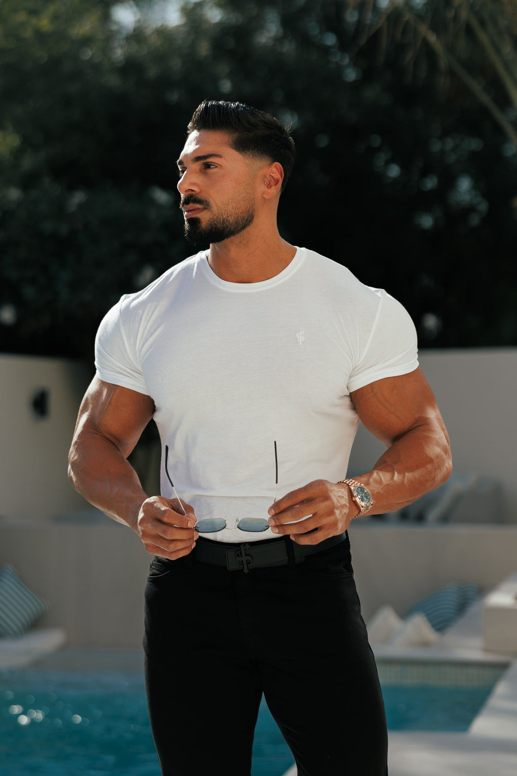 Father Sons White Bamboo Crew T Shirt - FSH576