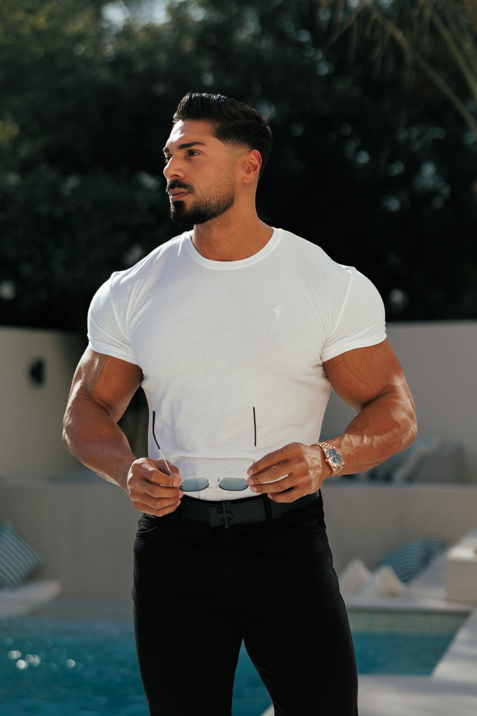 Father Sons White Bamboo Crew T Shirt - FSH576