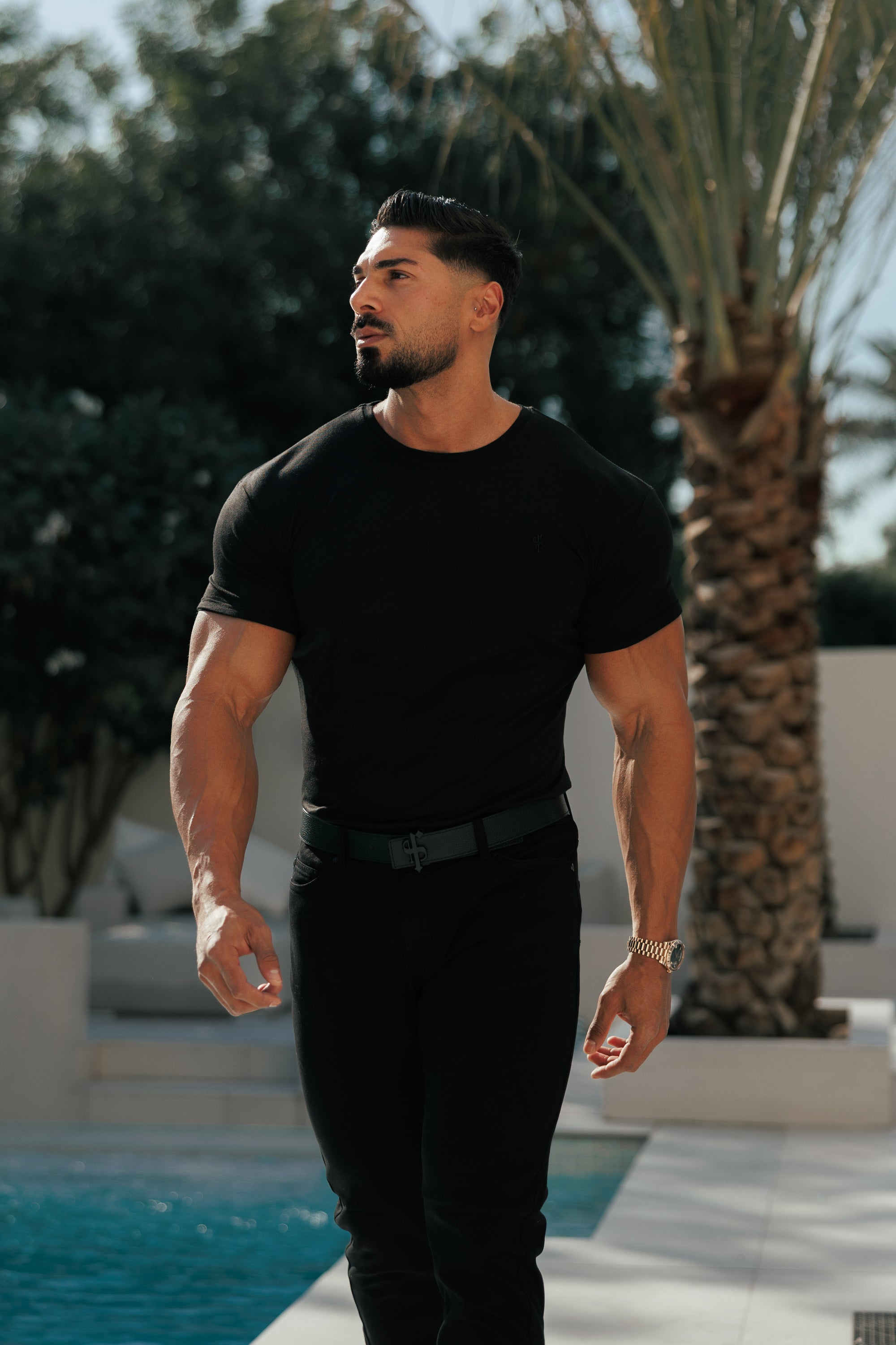 Father Sons Black Bamboo Crew T Shirt - FSH577