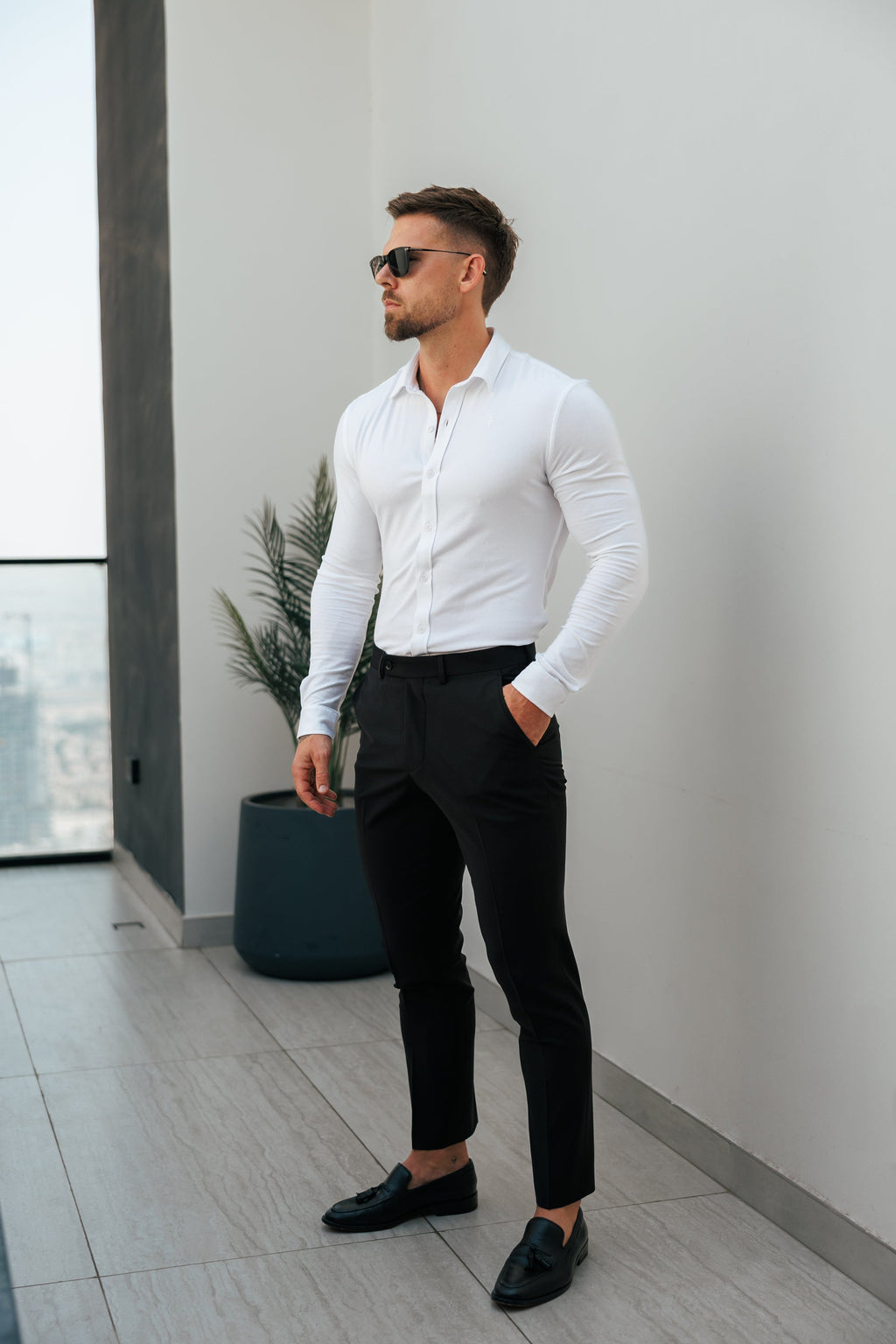 Father Sons Fitted White Long Sleeve Jersey - FSD001