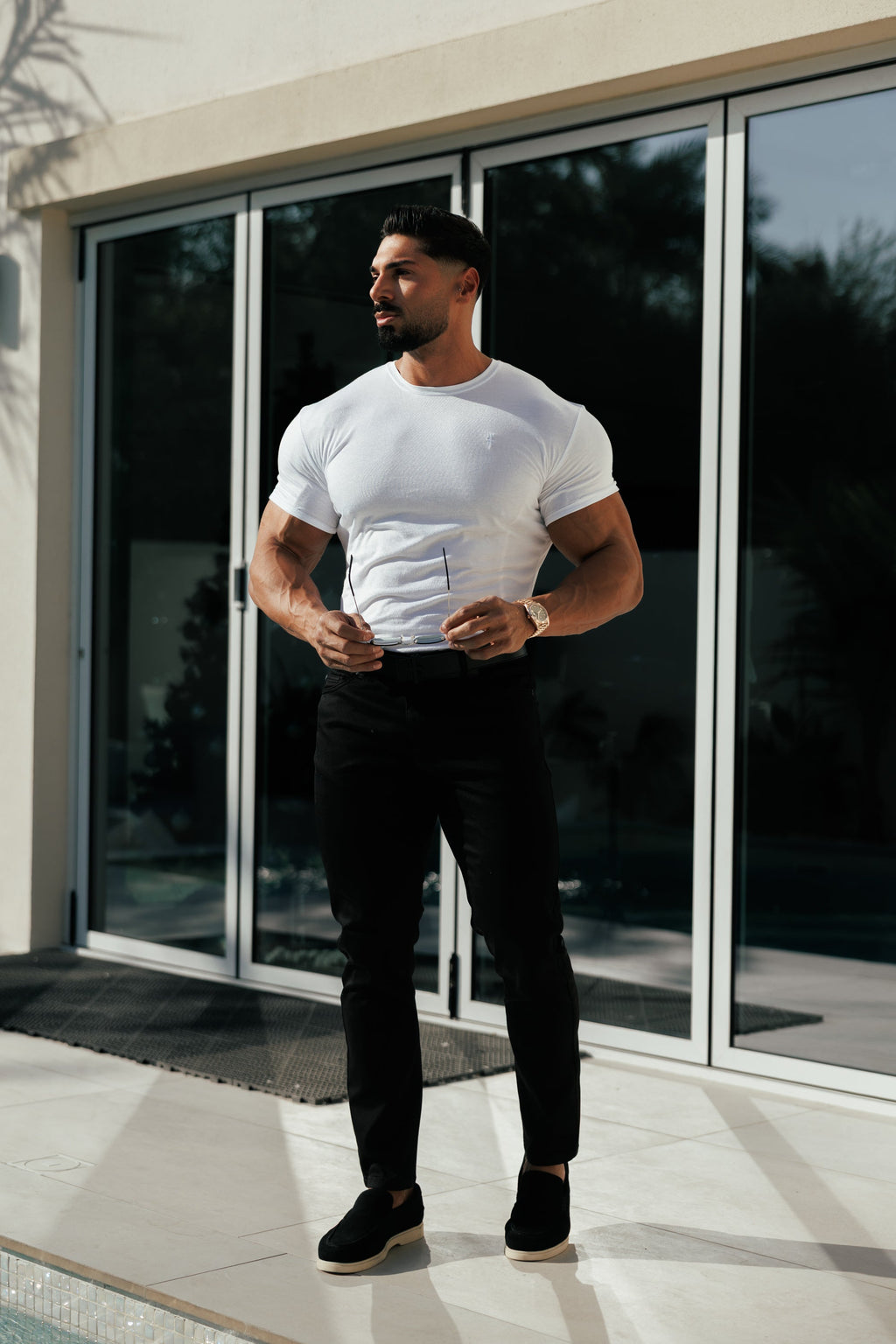 Father Sons White Bamboo Crew T Shirt - FSH576