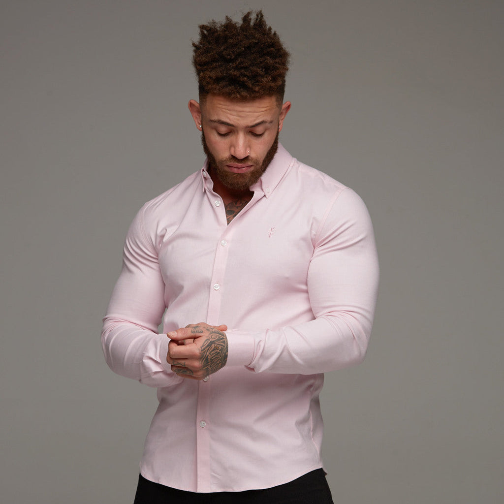 Father Sons Super Slim Stretch Classic Oxford Pink - FS304