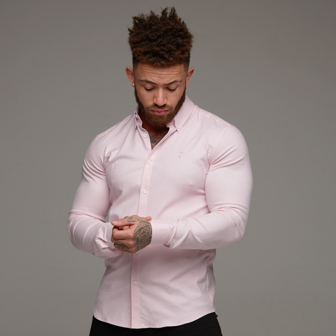 Father Sons Super Slim Stretch Classic Oxford Pink - FS304