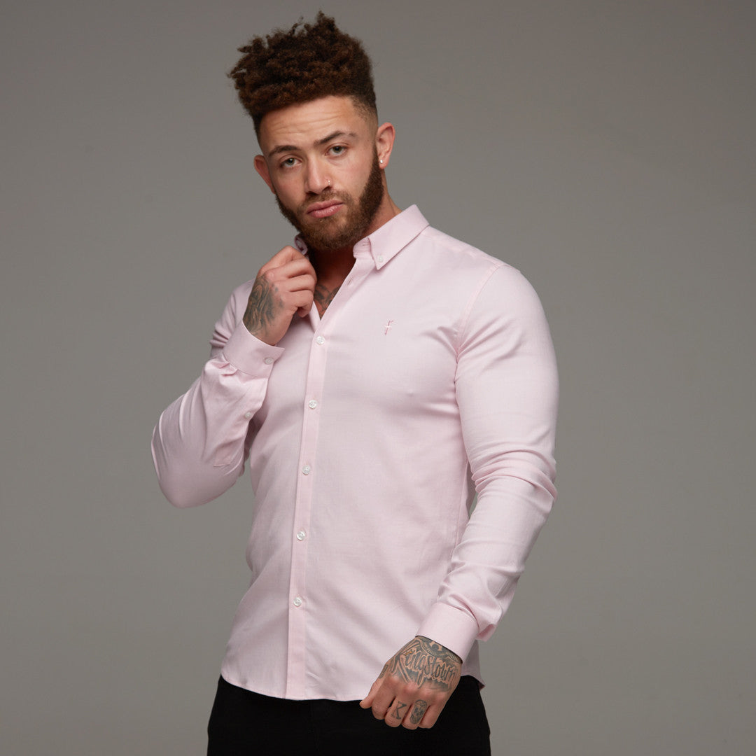 Father Sons Super Slim Stretch Classic Oxford Pink - FS304