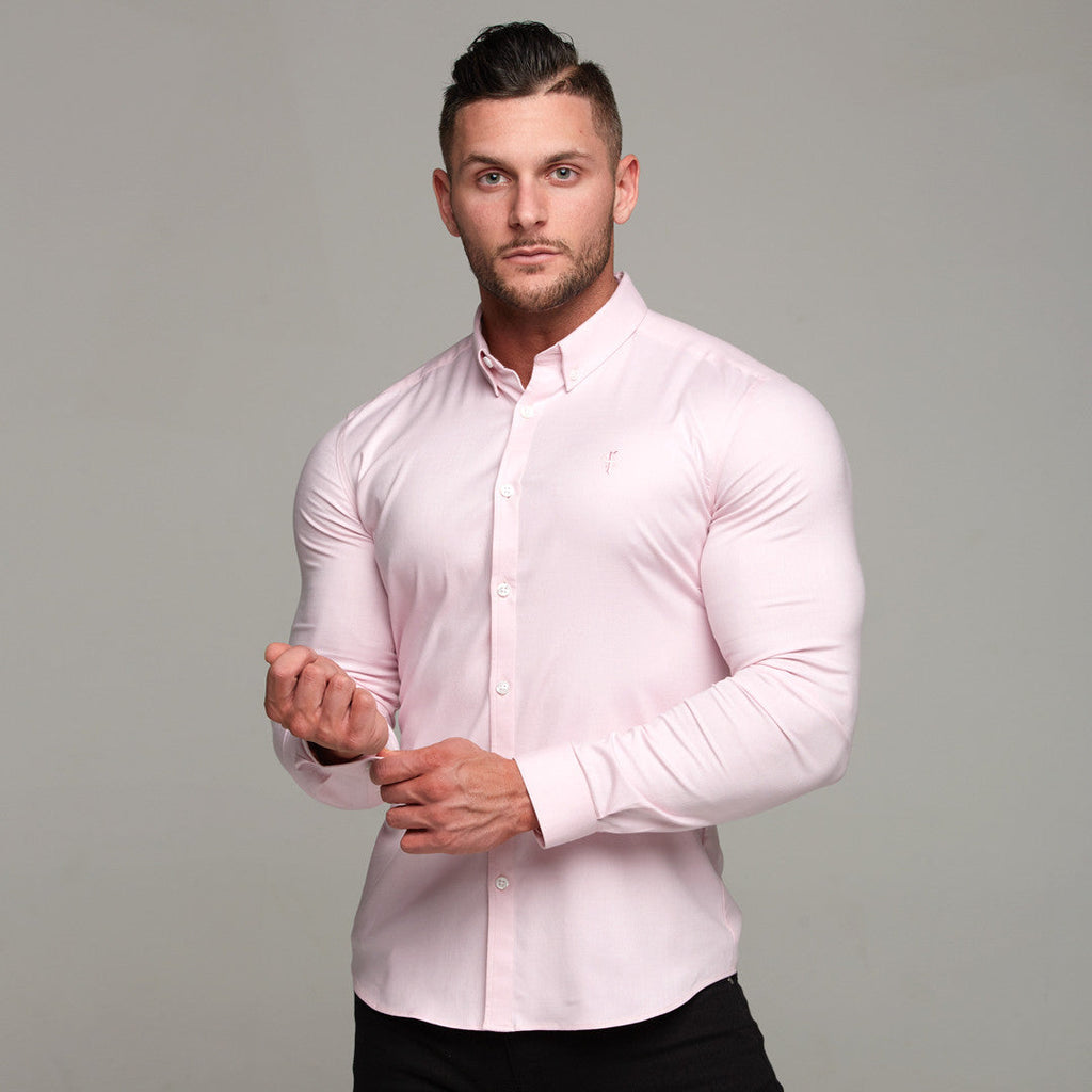 Father Sons Super Slim Stretch Classic Oxford Pink - FS304