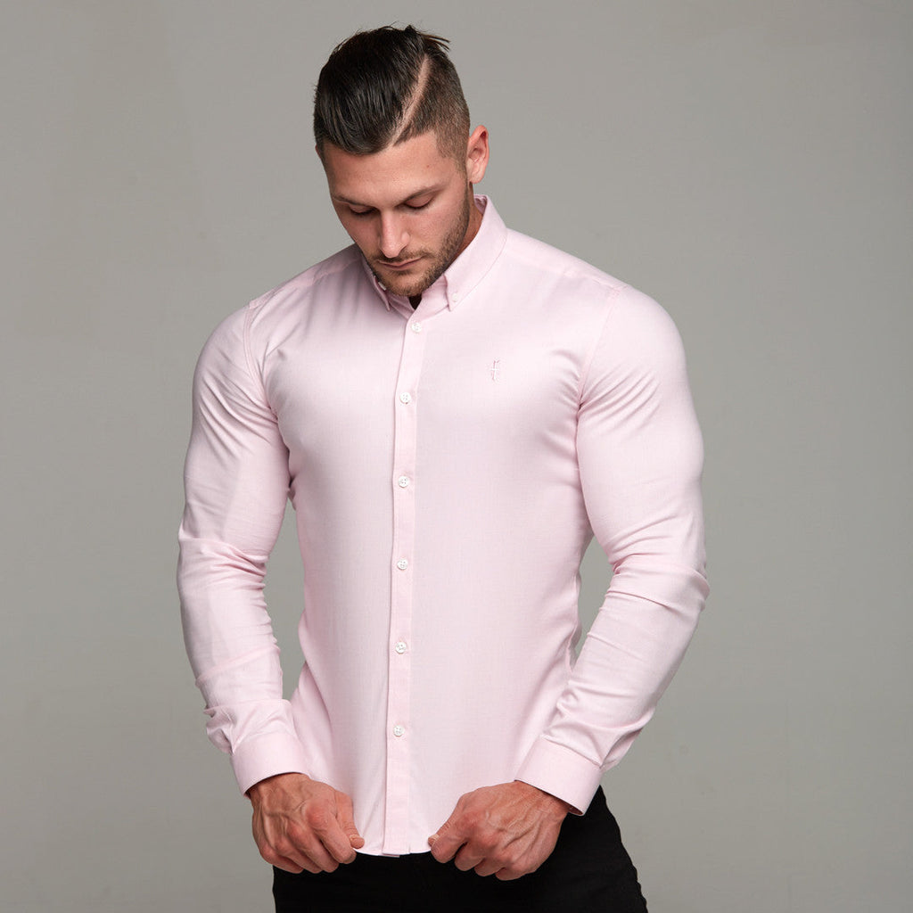 Father Sons Super Slim Stretch Classic Oxford Pink - FS304