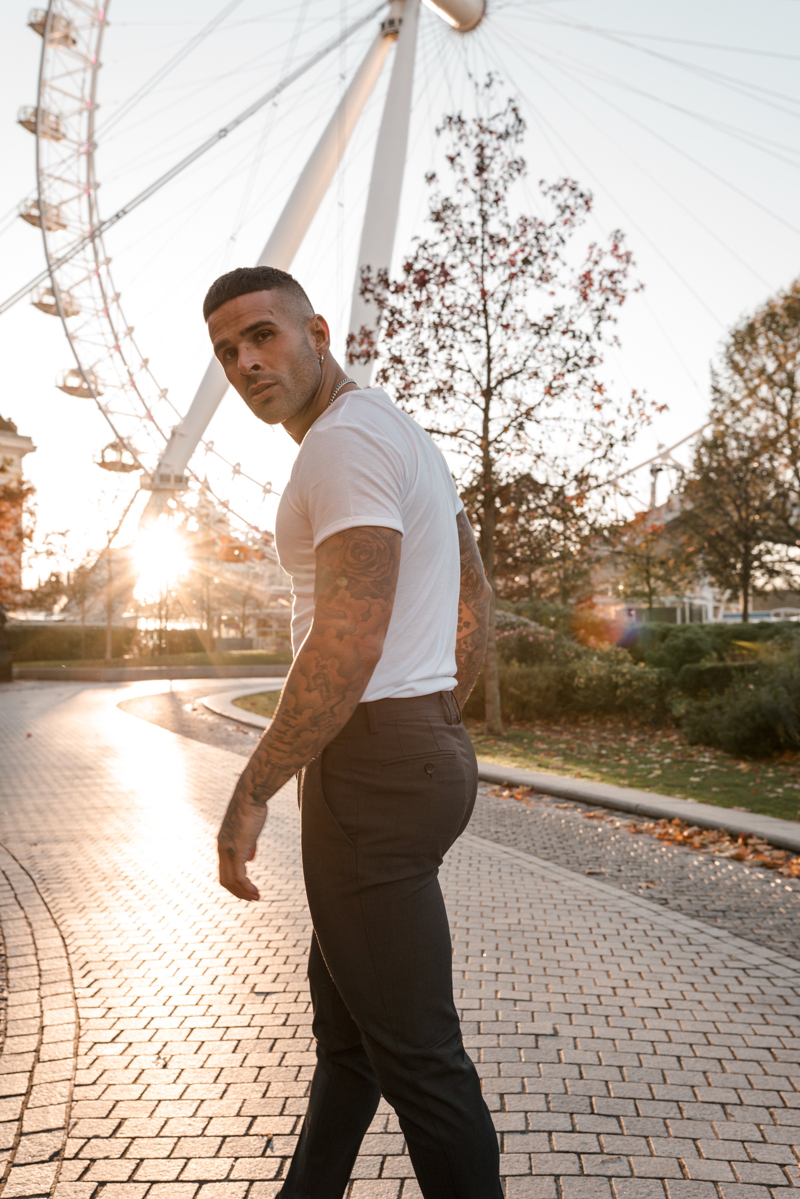 Father Sons White Bamboo Crew T Shirt - FSH576