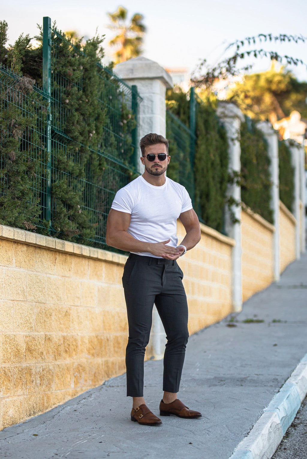 Father Sons White Bamboo Crew T Shirt - FSH576