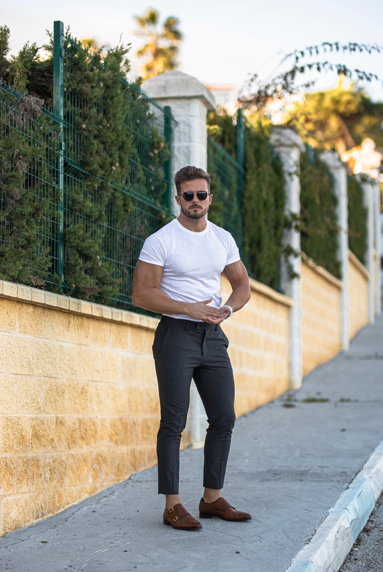 Father Sons White Bamboo Crew T Shirt - FSH576