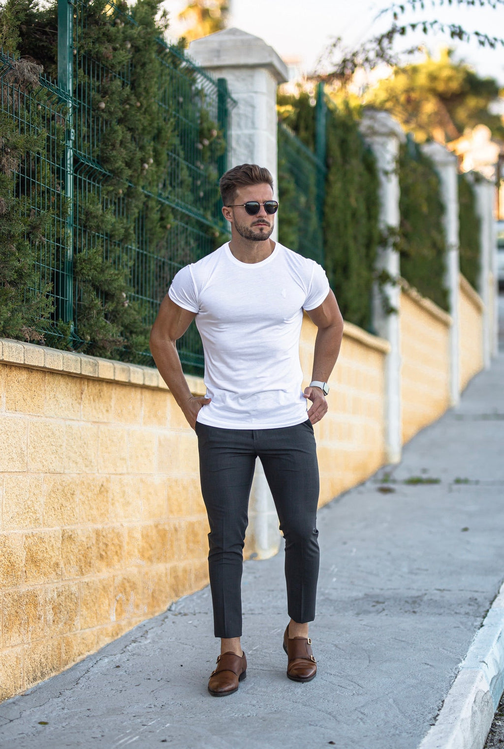 Father Sons White Bamboo Crew T Shirt - FSH576