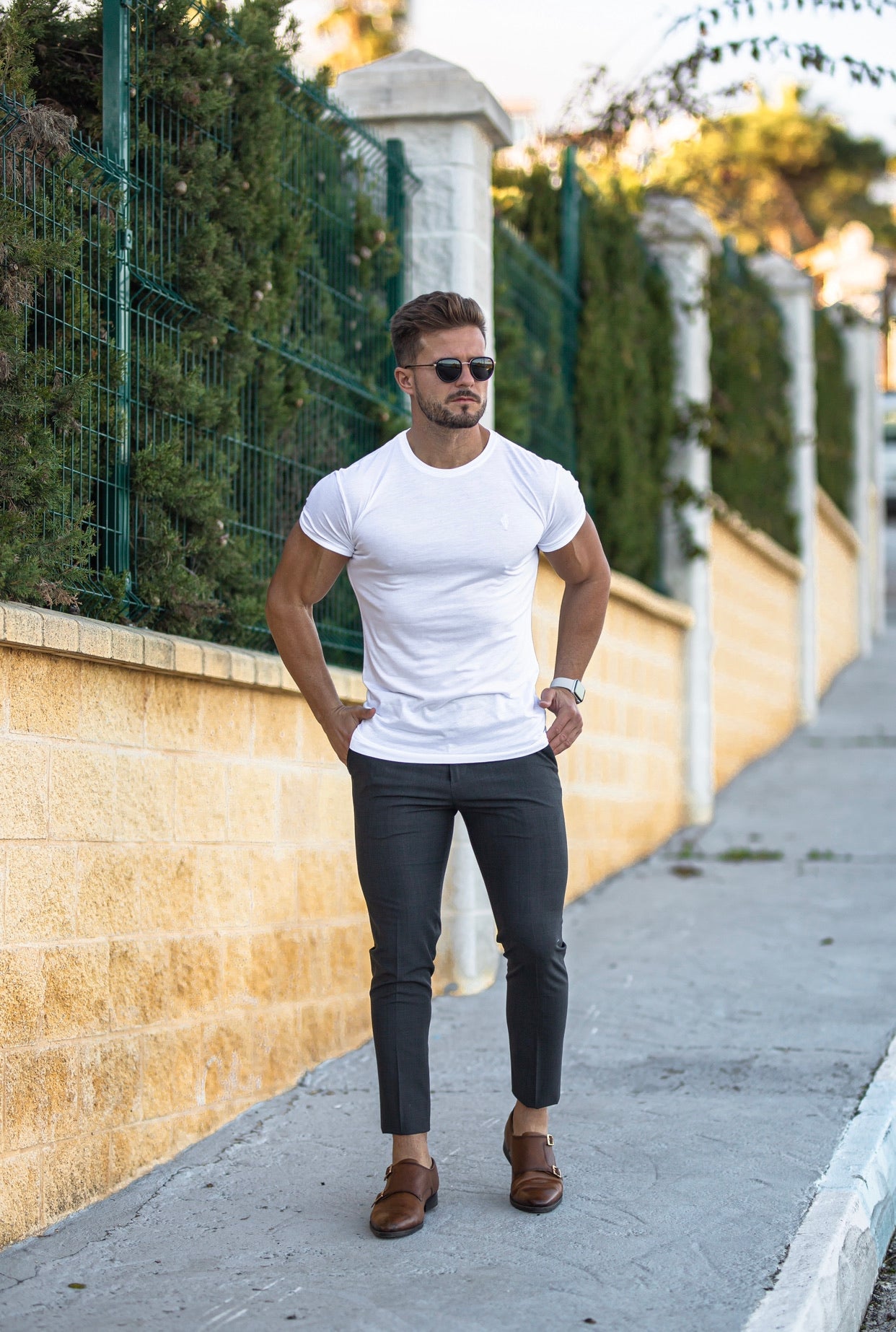 Father Sons White Bamboo Crew T Shirt - FSH576