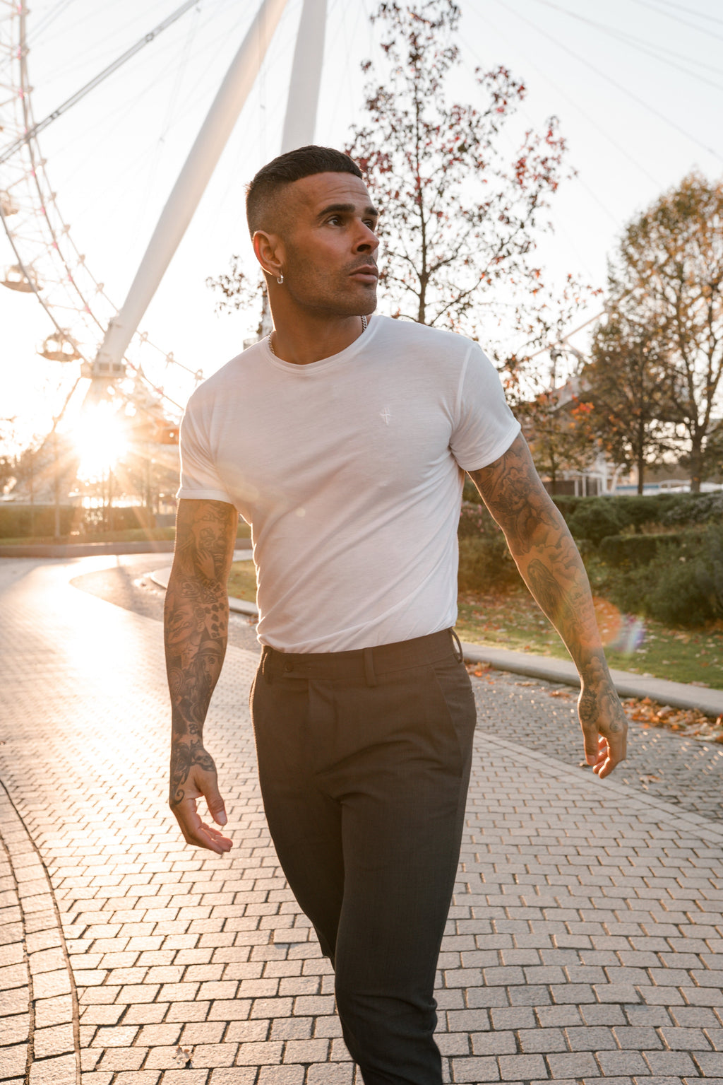 Father Sons White Bamboo Crew T Shirt - FSH576